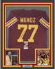 Framed Autographed/Signed Anthony Munoz 35x39 USC Maroon College Football Jersey JSA COA by Hall of Fame Sports Memorabilia