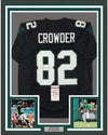 Framed Autographed/Signed Jamison Crowder 35x39 New York Black Football Jersey JSA COA