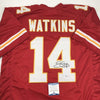 Autographed/Signed Sammy Watkins Kansas City Red Football Jersey Beckett BAS COA