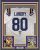 Framed Autographed/Signed Jarvis Landry 35x39 LSU Tigers White College Football Jersey JSA COA