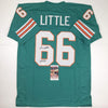 Autographed/Signed Larry Little HOF 93 Miami Teal Football Jersey JSA COA