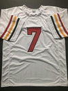 Autographed/Signed Boomer Esiason Maryland White College Football Jersey JSA COA