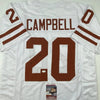 Autographed/Signed Earl Campbell Texas White College Football Jersey JSA COA by Hall of Fame Sports Memorabilia