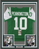 Framed Autographed/Signed Chad Pennington 35x39 New York Green Football Jersey JSA COA by Hall of Fame Sports Memorabilia