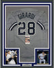 Framed Autographed/Signed Joe Girardi 4x WS Champs 35x39 New York Grey Baseball Jersey JSA COA