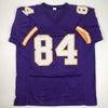 Autographed/Signed Randy Moss Minnesota Purple Football Jersey JSA COA