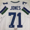 Autographed/Signed Walter Jones HOF 14 Seattle White Football Jersey JSA COA