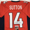 Autographed/Signed Courtland Sutton Denver Orange Football Jersey JSA COA