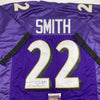 Autographed/Signed Jimmy Smith Baltimore Purple Football Jersey JSA COA