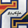 Framed Autographed/Signed Alex English 35x39 Denver Blue Basketball Jersey PSA/DNA COA by Hall of Fame Sports Memorabilia
