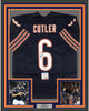 Framed Autographed/Signed Jay Cutler 35x39 Chicago Blue Football Jersey PSA/DNA COA