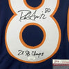 Framed Autographed/Signed Rod Smith 2x SB Champ 35x39 Denver Blue Football Jersey JSA COA