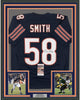 Framed Autographed/Signed Roquan Smith 35x39 Chicago Blue Football Jersey JSA COA