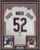 Framed Autographed/Signed Khalil Mack 35x39 Chicago White Football Jersey Beckett BAS COA