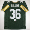 Autographed/Signed Nick Collins Green Bay Green Football Jersey PSA/DNA COA