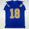 Autographed/Signed Charlie Joiner HOF 96 San Diego Royal Blue/Yellow Football Jersey JSA COA