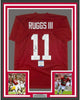 Framed Autographed/Signed Henry Ruggs III 35x39 Alabama Red College Football Jersey Beckett BAS COA