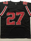 Autographed/Signed Eddie George Ohio State Buckeyes Black Football Jersey JSA COA
