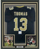 Framed Autographed/Signed Michael Thomas 35x39 New Orleans Black Football Jersey Beckett BAS COA