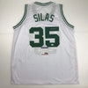 Autographed/Signed Paul Silas Boston White Basketball Jersey PSA/DNA COA by Hall of Fame Sports Memorabilia