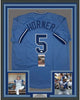 Framed Autographed/Signed Bob Horner 35x39 Atlanta Light Blue Baseball Jersey JSA COA by Hall of Fame Sports Memorabilia