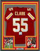 Framed Autographed/Signed Frank Clark 35x39 Kansas City Red Football Jersey PSA/DNA COA