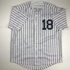 Autographed/Signed Don Larsen New York Pinstripe Baseball Jersey JSA COA by Hall of Fame Sports Memorabilia