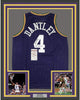 Framed Autographed/Signed Adrian Dantley HOF 2008  35x39 Utah Purple Basketball Jersey JSA COA