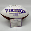 Autographed/Signed Justin Jefferson Minnesota Vikings Full Size F/S White Panel Logo Football Fanatics COA