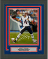 Framed Autographed/Signed Jarrett Stidham New England Patriots 8x10 Football Photo JSA COA