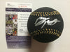 Autographed/Signed Byron Buxton Black Rawlings Official Major League Baseball ROML JSA COA Auto
