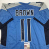 Autographed/Signed AJ A.J. Brown Tennessee Powder Blue Football Jersey JSA COA