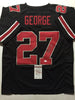 Autographed/Signed Eddie George Ohio State Buckeyes Black Football Jersey JSA COA
