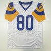 Autographed/Signed Henry Ellard Los Angeles LA White Football Jersey JSA COA by Hall of Fame Sports Memorabilia