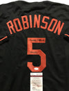 Autographed/Signed Brooks Robinson Inscribed HOF 83  Baltimore Orioles Black Baseball Jersey JSA COA