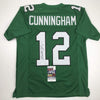 Autographed/Signed Randall Cunningham Philadelphia Green Football Jersey JSA COA