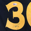 Framed Autographed/Signed Stephen Steph Curry 35x39 Golden State Black Basketball Jersey Beckett BAS COA