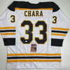 Autographed/Signed Zdeno Chara Boston White Hockey Jersey JSA COA