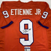 Autographed/Signed Travis Etienne Jr. Clemson Orange College Football Jersey JSA COA by Hall of Fame Sports Memorabilia