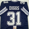 Autographed/Signed Trevon Diggs Dallas Dark Blue Football Jersey JSA COA