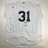Autographed/Signed Aaron Hicks New York Pinstripe Baseball Jersey Beckett BAS COA