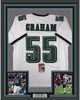 Framed Autographed/Signed Brandon Graham 35x39 Philadelphia White Football Jersey JSA COA by Hall of Fame Sports Memorabilia