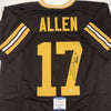Autographed/Signed Josh Allen Wyoming Brown College Football Jersey Beckett BAS COA
