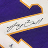 Framed Autographed/Signed Lonzo Ball 35x39 Los Angeles LA Purple Basketball Jersey Beckett BAS COA