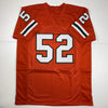 Autographed/Signed Ray Lewis Miami Orange College Football Jersey Beckett BAS COA