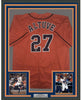Framed Autographed/Signed Jose Altuve 35x39 Houston Orange Baseball Jersey GTSM COA Holo Only