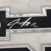 Framed Autographed/Signed LaMarcus Aldridge 35x39 San Antonio White Basketball Jersey JSA COA