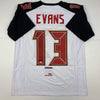 Autographed/Signed Mike Evans Tampa Bay White Football Jersey PSA/DNA COA
