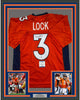Framed Autographed/Signed Drew Lock Denver Orange Football Jersey Beckett BAS COA