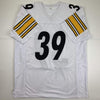 Autographed/Signed Minkah Fitzpatrick Pittsburgh White Football Jersey Beckett BAS COA